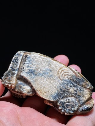 玉雕|汉 和田玉 鸡骨白 玉虎 卧虎 摆件 把件