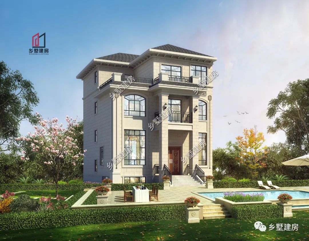 别墅|2022年已过半,回乡建房别犹豫,这五款豪华四层半任你选