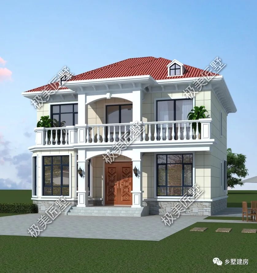 老家有地不浪费，建栋合适的二层简欧，修养身心尽享生活