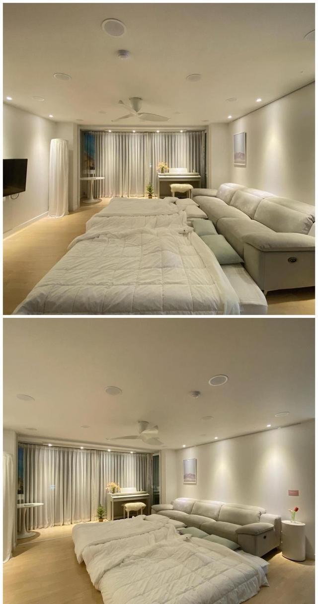 180一楼,客厅大到能打地铺,一家人在这躺着看电影,太幸福了!