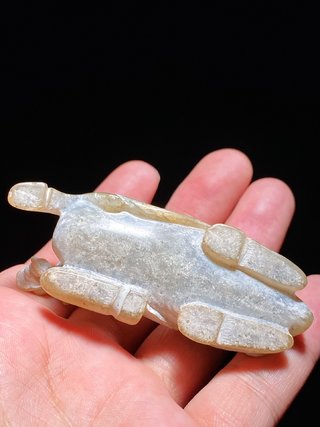 和田玉籽料|汉 和田玉籽料 灰皮 玉马 天马 摆件