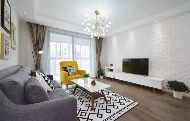 用文化砖当背景墙，可以打造出一种年轻独特的现代艺术质感