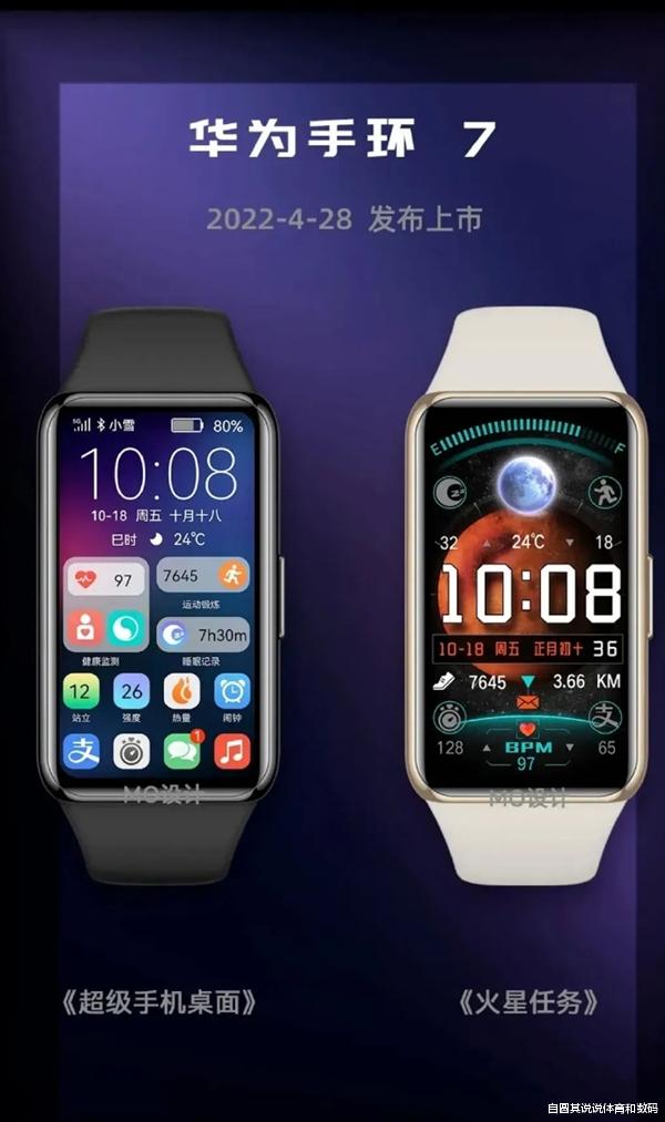 华为手环|华为手环7会在4月28日发布，增加了一些新功能