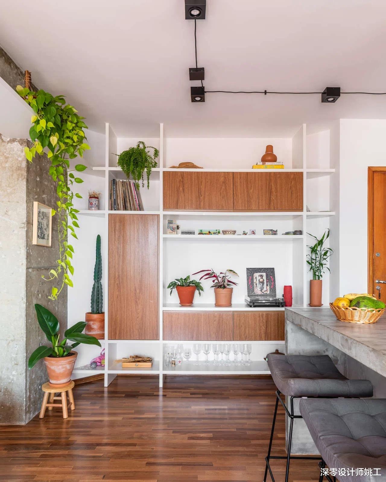 小户型住着也能很宽敞,66㎡简约白遇上原木,复古感可不就来了