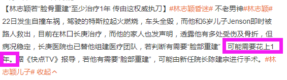 林志颖|祸不单行！林志颖脸骨重建至少1年，人还在ICU，就被当地机构索赔