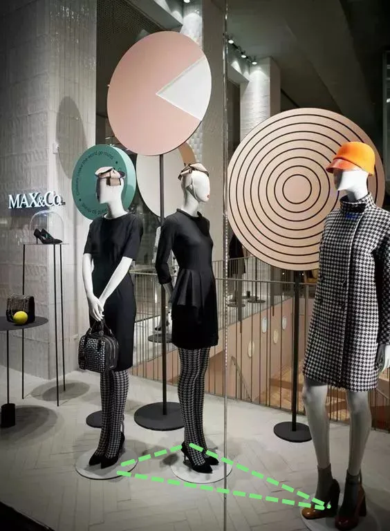 “插花”和“服装陈列”共有的一个规则:三角构图