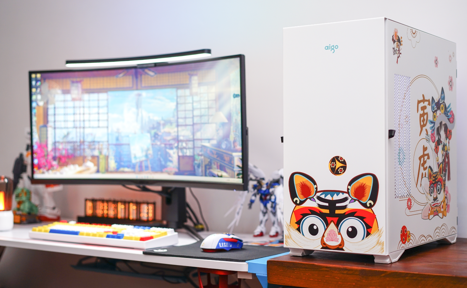 貴州|aigo YOGO K1寅虎娘IP聯名機箱裝機：當機箱被賦予國風屬性