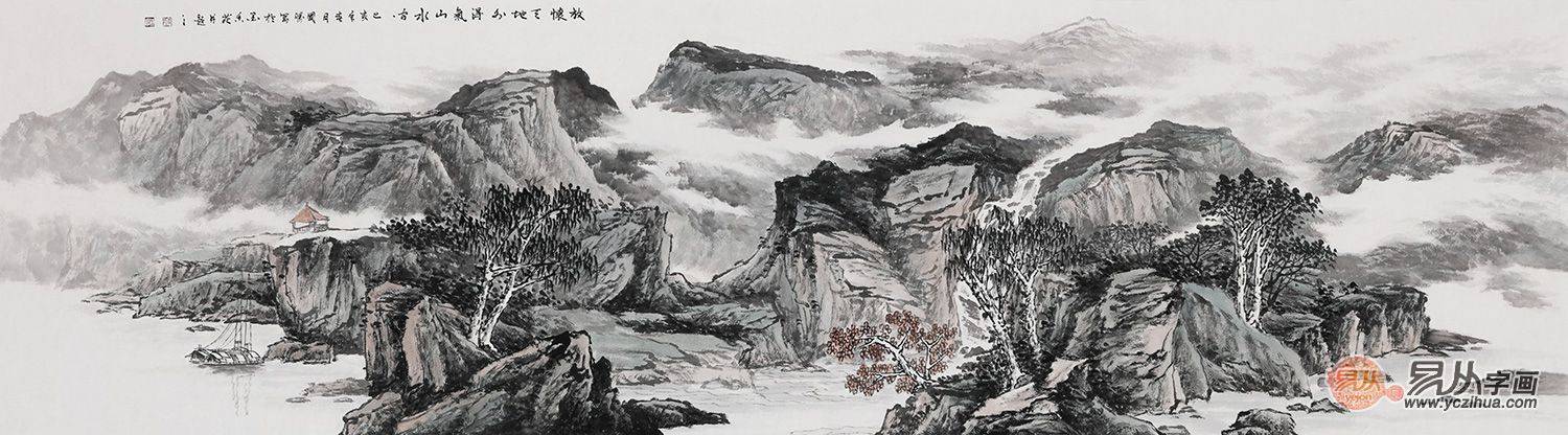 客厅装饰画 充满品位的山水画是你所爱