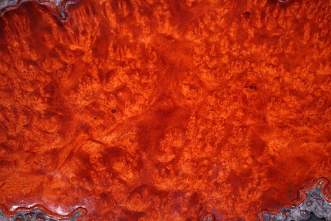 回流:老黄花梨瘿木板干泡茶盘。