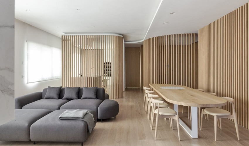 格栅圆舞曲!罗马曲弧线光感寓所