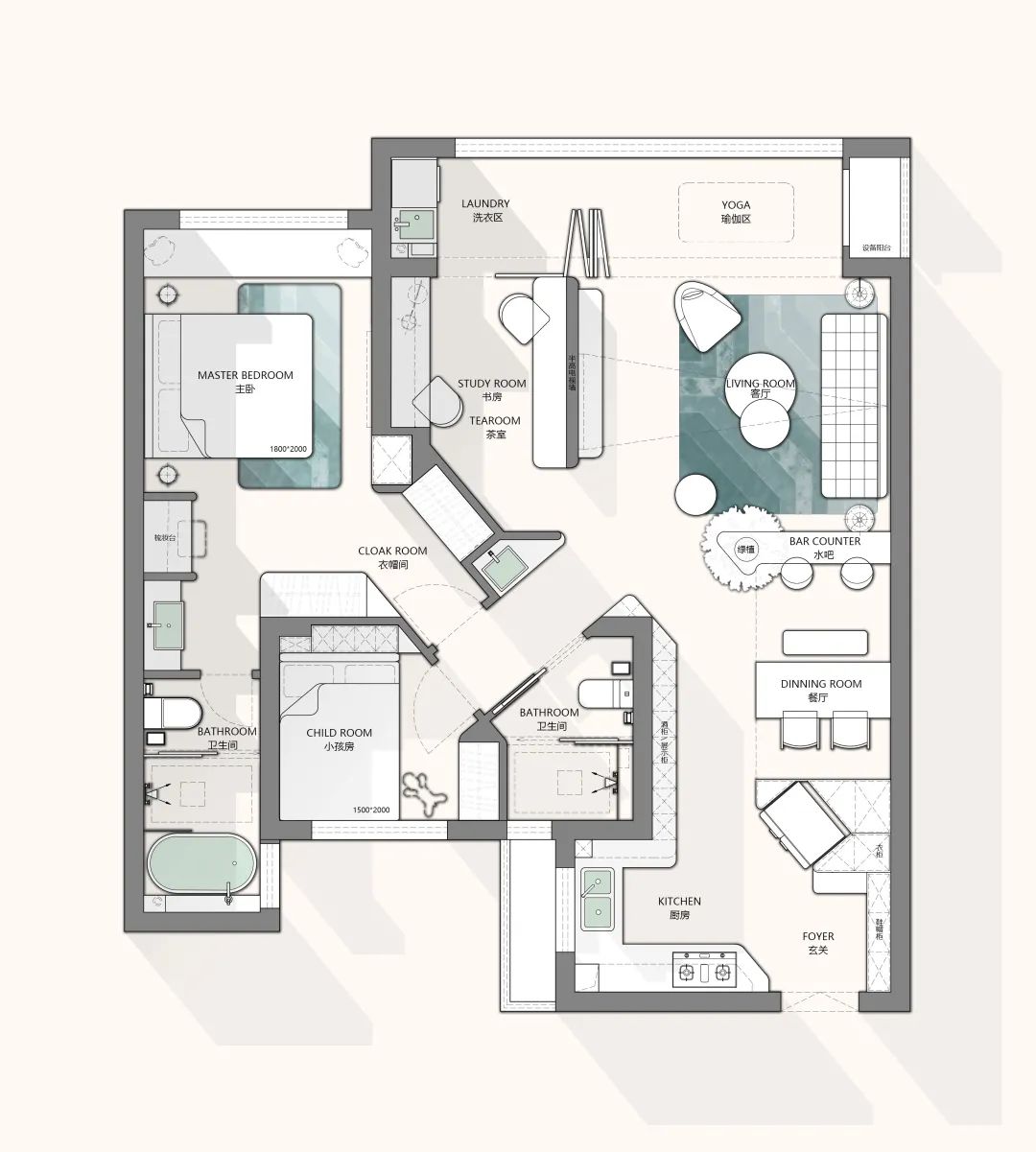 172㎡新中式私宅，人与自然滋养共生