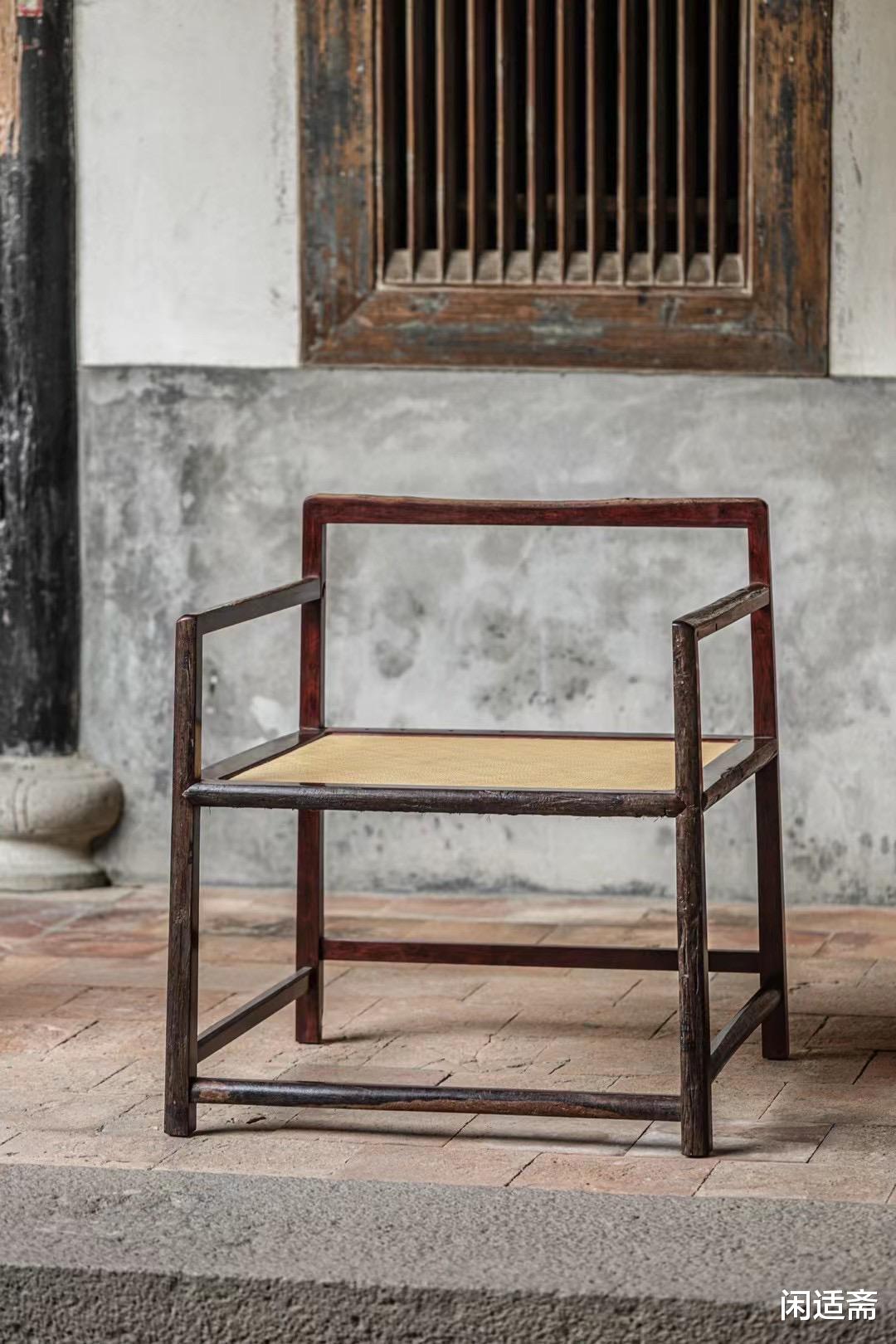 小叶紫檀|以器载道,小叶紫檀老房料,禅椅