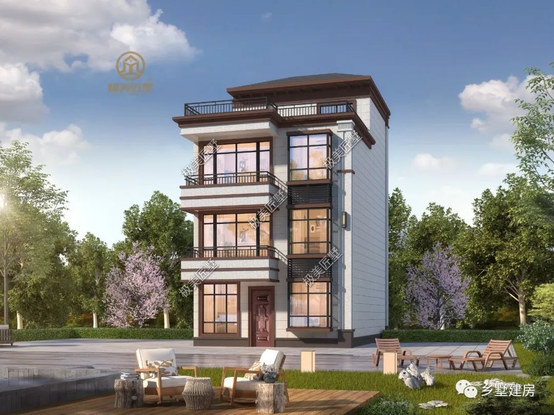 7.5X11.6米小开间喜欢中式这样建,简洁又大气