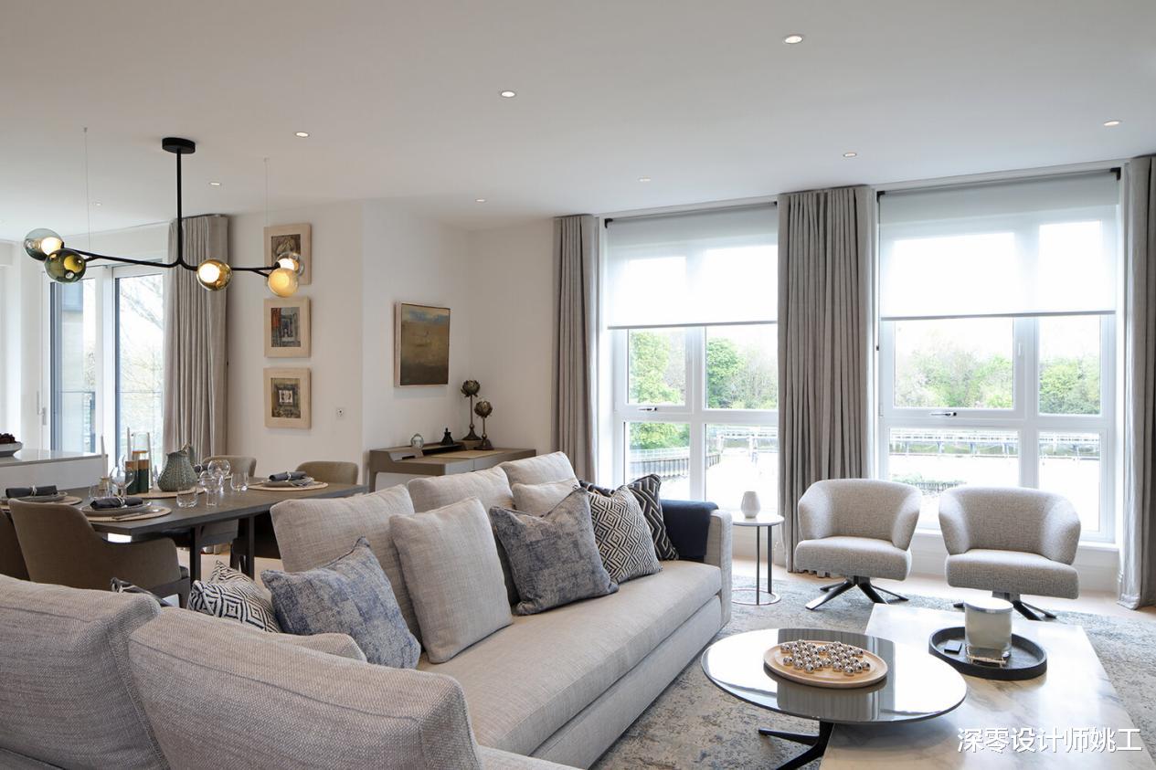 家简简单单就好，122㎡整屋刷白，搭配灰色系奠定空间清冷基调