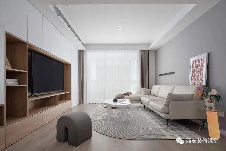 100㎡两室婚房,无玄关造一个玄关