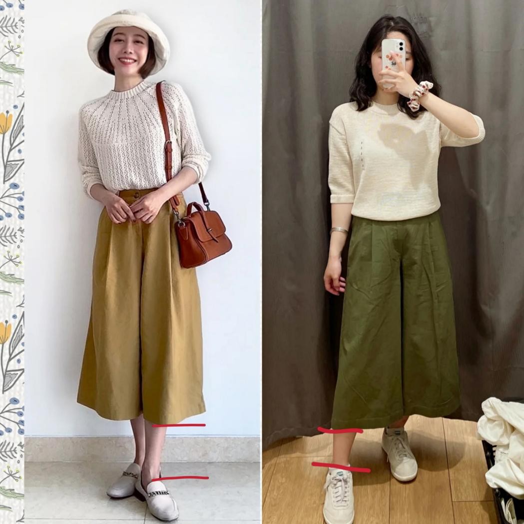 身高不足160的女生，裤子尽量不要选这3个“长度”，否则显矮显胖