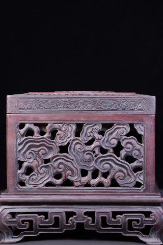 翡翠|回流:宫廷款老松花石“吉祥如意”暖套砚