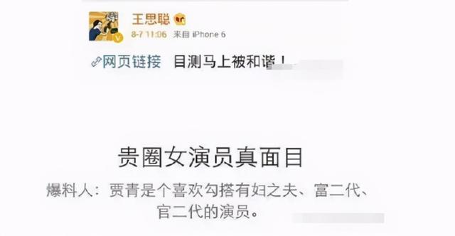 贾青|她是最想嫁入豪门的女明星,疯狂讨好富二代,王思聪却骂她不干净