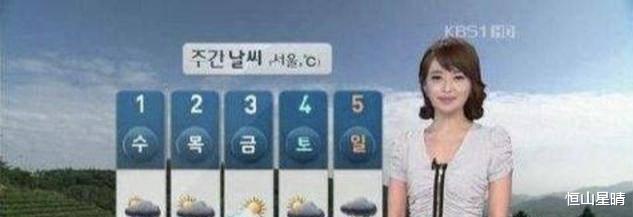 主持人|韩国天气预报,女主持人鲜明对比,为收视率不择手段