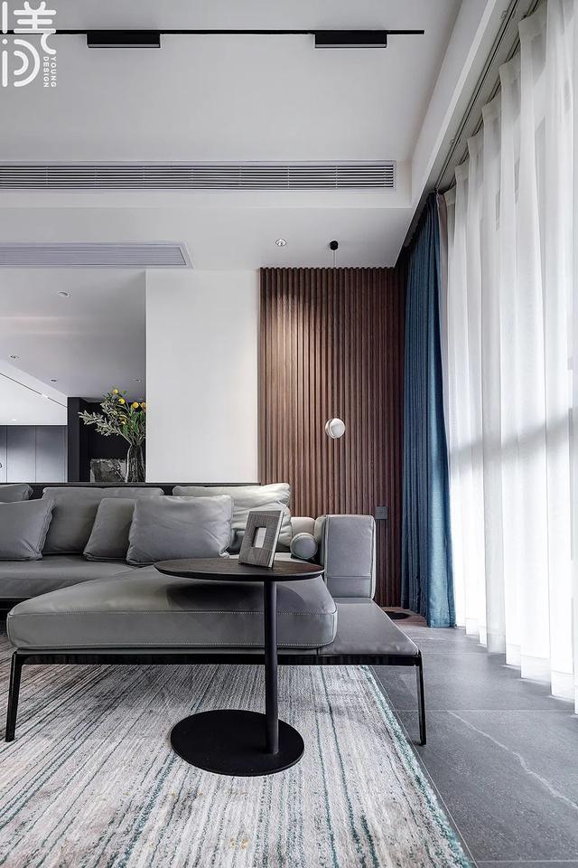 160㎡现代简约,低调灰色+安静蓝色,营造优雅舒适的家