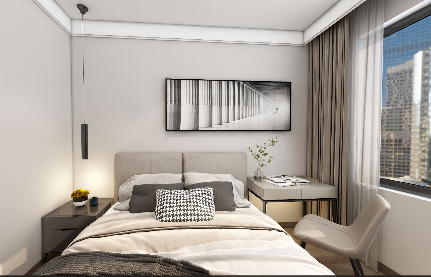 金地时代风华婚房装修,简约又不失韵味。