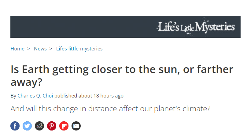 地球是不是要大降温?科学家:地球在远离太阳,每年偏离约6厘米
