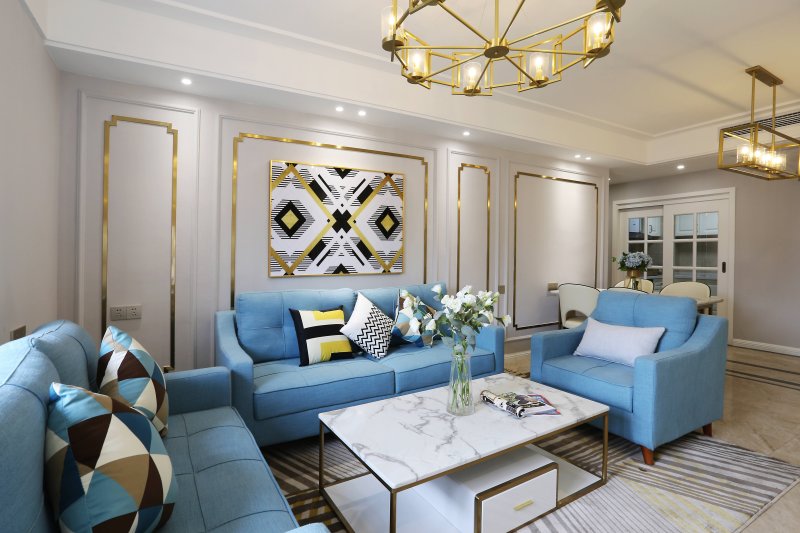 126平米美式风格三居室,预算13万,点击看效果图!-英伦壹品装修