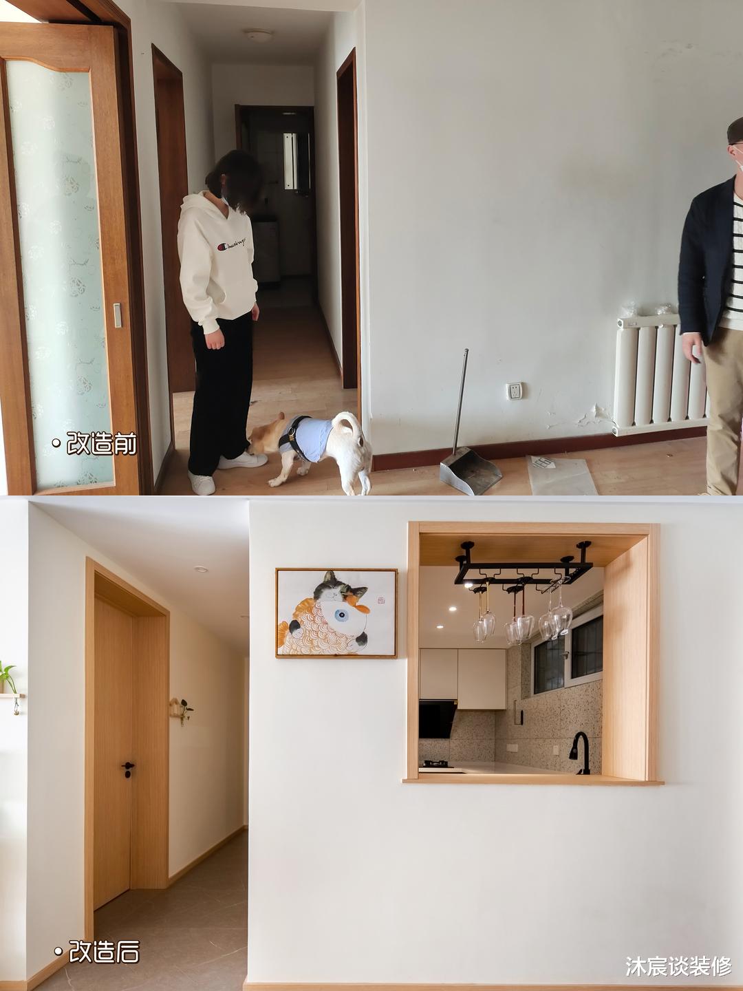 她家减法改造火了,连餐厅都可隐藏,用奶油色配原木,温暖又治愈