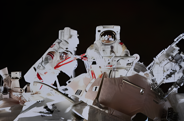 为什么航天员出舱时,周围的背景全是黑色的,难道没有星星吗?