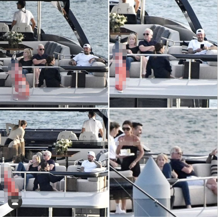 维多利亚·贝克汉姆|贝克汉姆一家出海被偷拍！贝嫂穿吊带裙气质高冷，与老公紧贴相拥