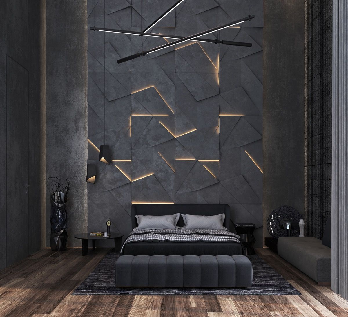 51 个黑暗卧室创意,带有提示和配件,可帮助您设计您的卧室