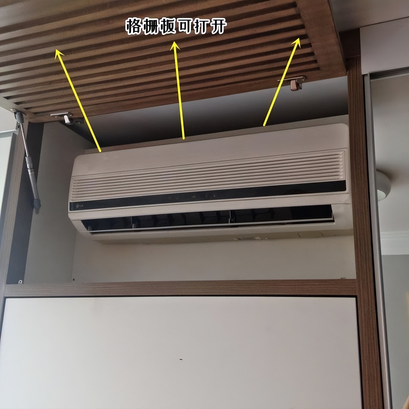 太机智了!书房装修,将空调挂机藏吊柜里,看着好看也不影响收纳