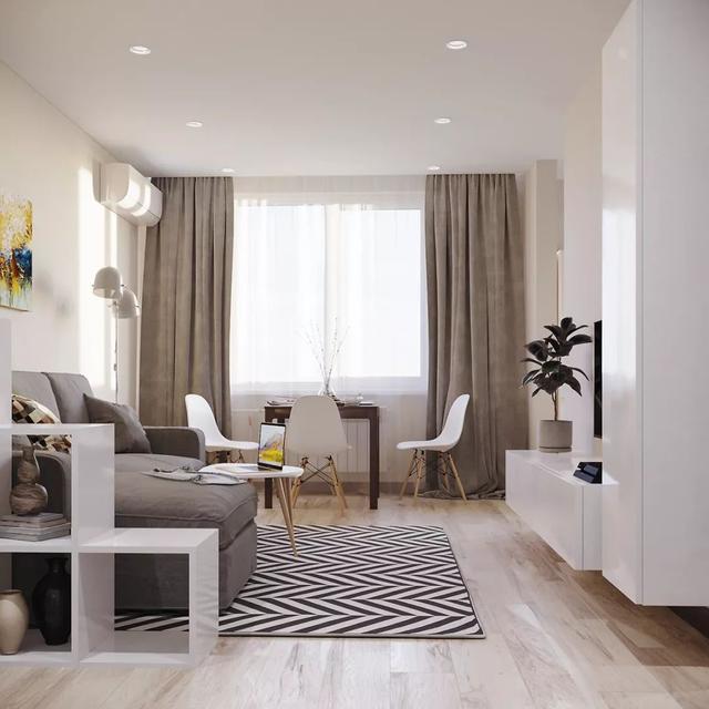 实木装修设计的温馨小两居,装修设计效果非常自然,实用性超强