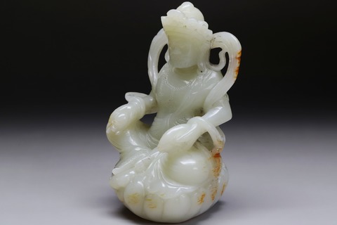 和田玉籽料|和田玉籽料“枣红皮 北方多闻天王