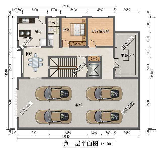 12×14米带架空层的二层中式小院,堂屋和土灶才更配