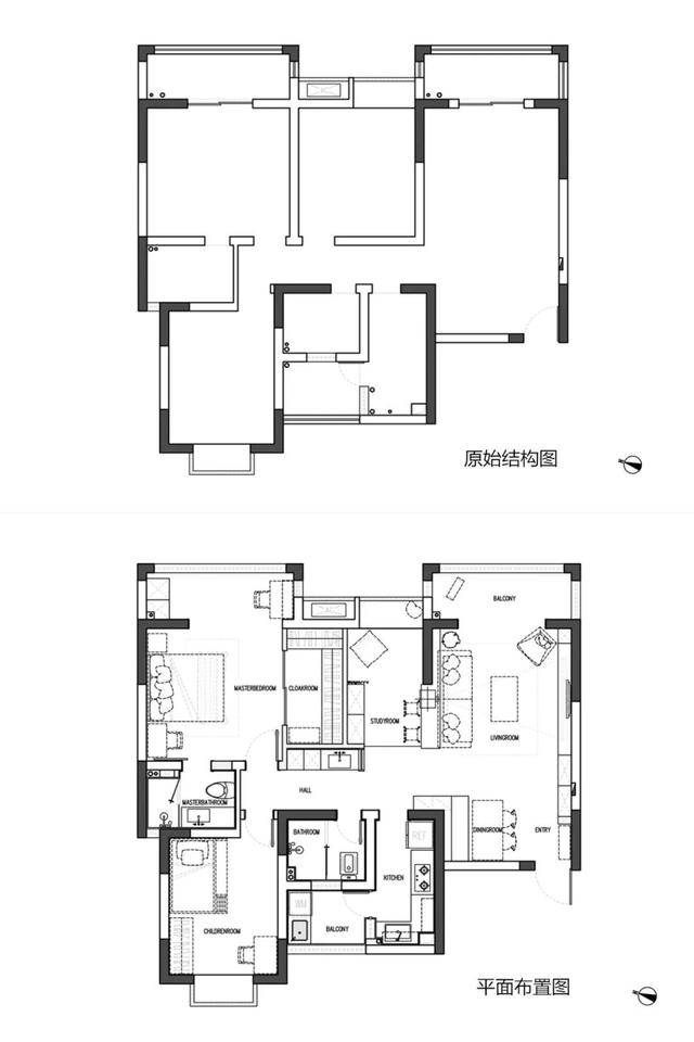 菡萏怡景装饰 | 95㎡北欧两居,合理改造,彻底解决空间浪费!