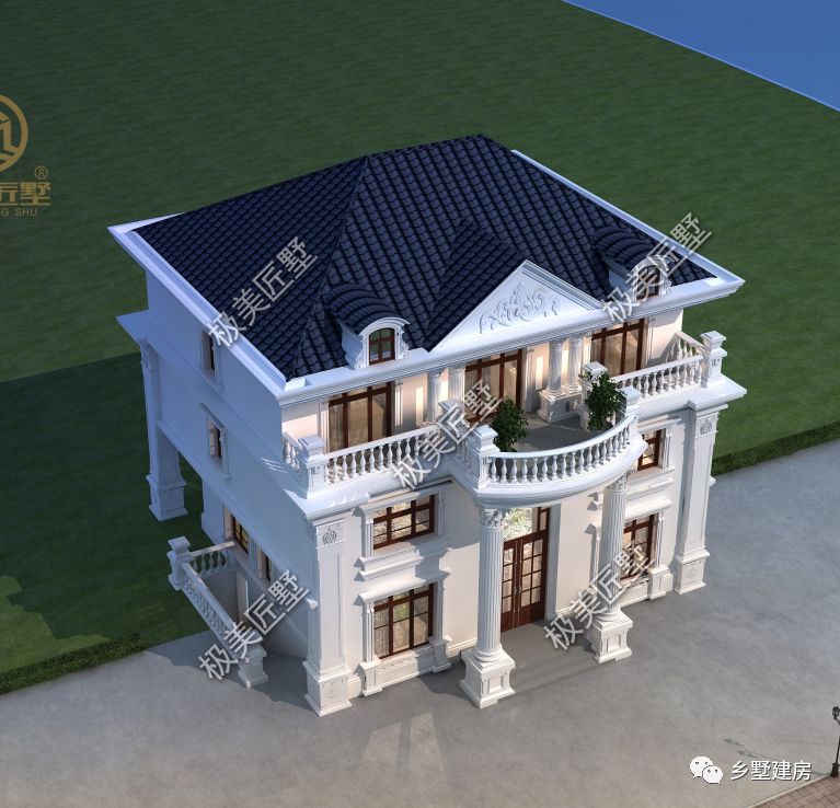 别墅|13.6X10.4米占地166平，家里有足够大的宅基地，选它准没错