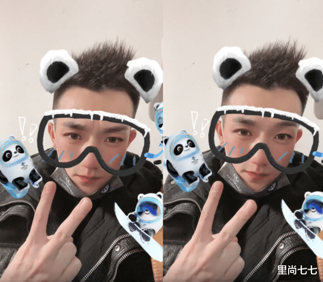 发型 张馨予罕见秀恩爱，军人老公换新发型变小奶狗，邪魅一笑太撩人