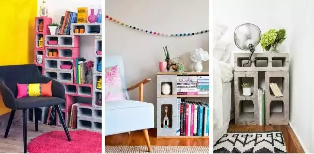 老公从工地搬回几块空心砖,做了几样家具,连邻居都羡慕了!