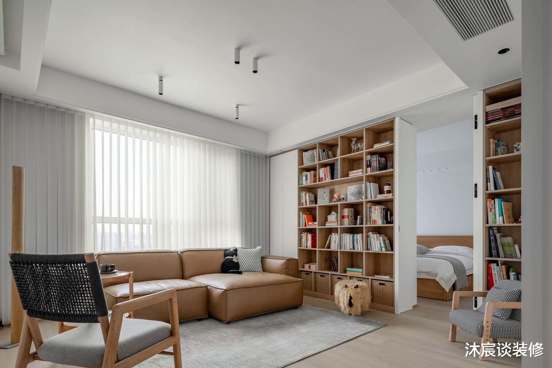二次装修,她更清楚需要什么,选择清简日式+弱化客厅,太实用了