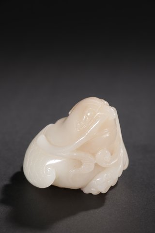 和田玉籽料|旧藏-和田玉籽料瑞鸟雕件