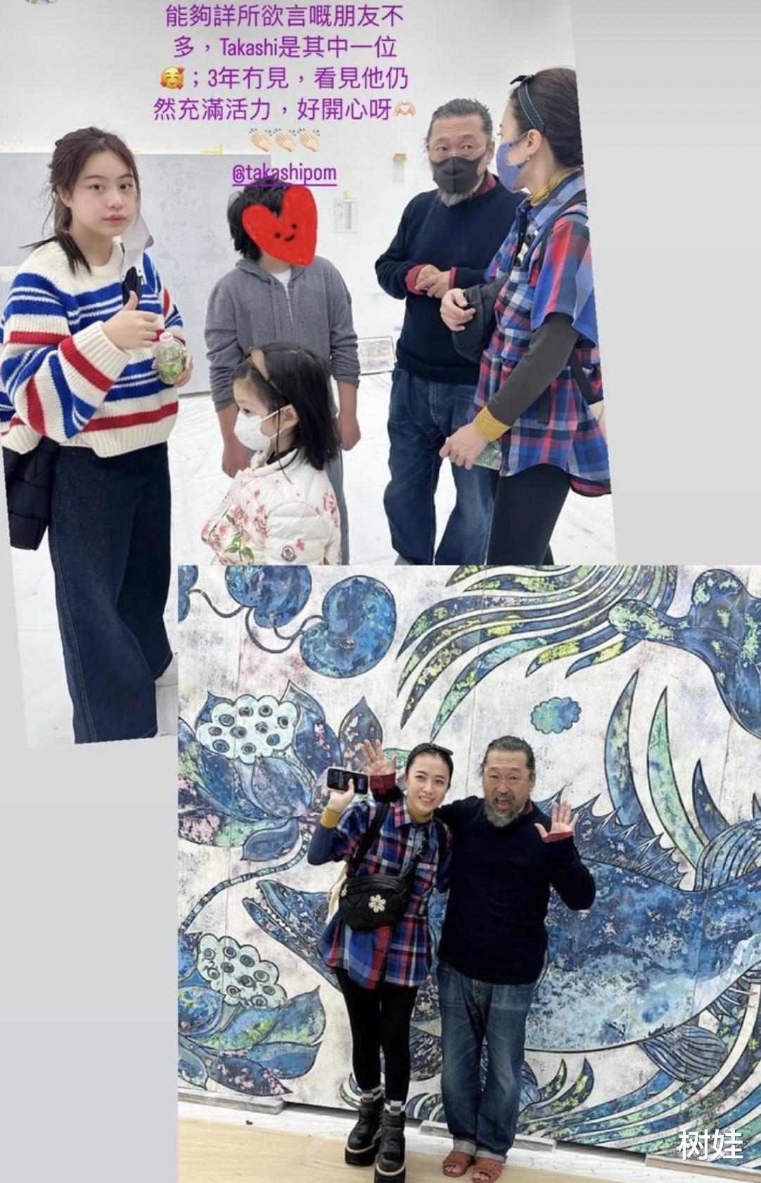 甘比|甘比到日本拜访村上隆,仨子女随行罕见同框,4岁小女儿可爱抢镜