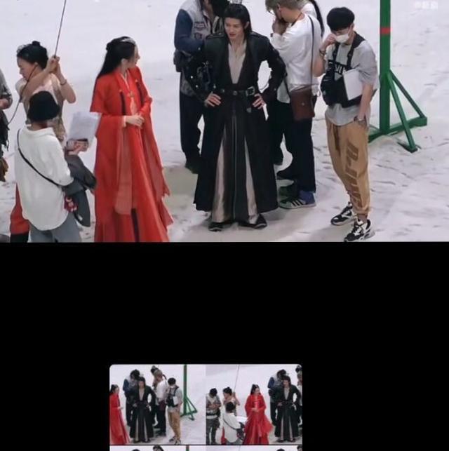 片场|驭鲛记：任嘉伦在片场变话唠，忍不住加肢体动作比划，热巴静静看