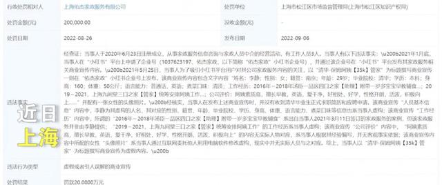 深圳市|清华毕业生当保姆？虚假宣传，罚20万