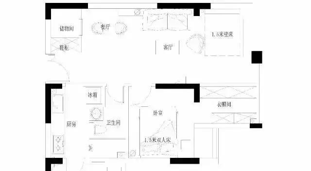 58㎡高层独单改两居,客厅阳台装隐形床直接变成开放式卧室!