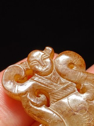 和田玉籽料|汉 和田玉籽料 玉舞人 舞人佩 挂件