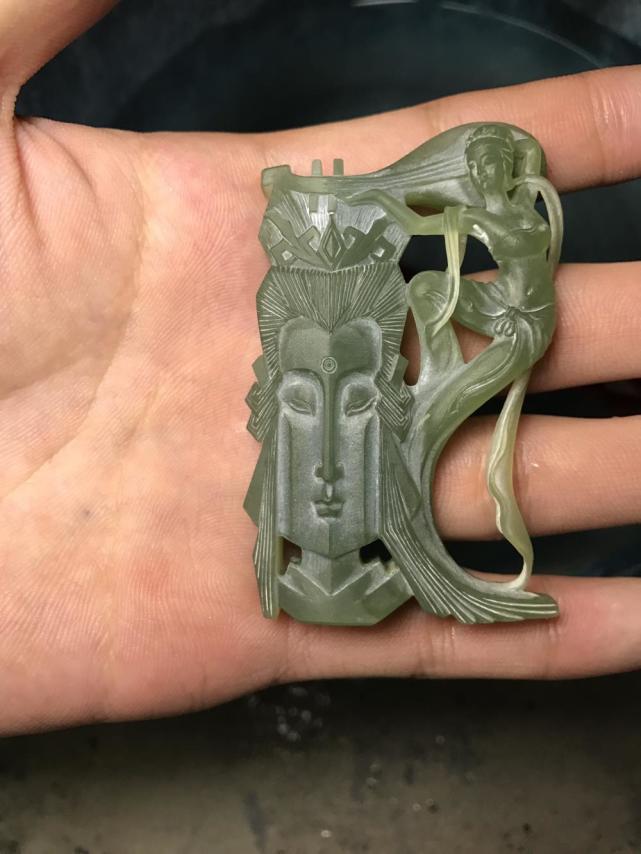 雕刻|飞天抱琴,观音垂莲,妙法相生,梵音自来!玉雕雕刻全过程