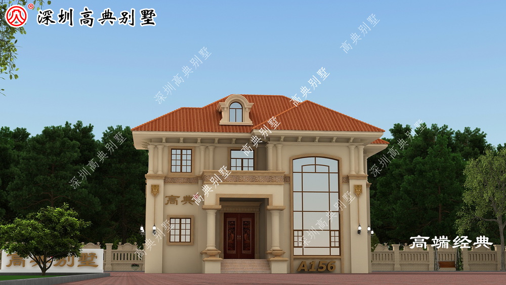 简约欧式乡村别墅,复式挑空设计,美观大气