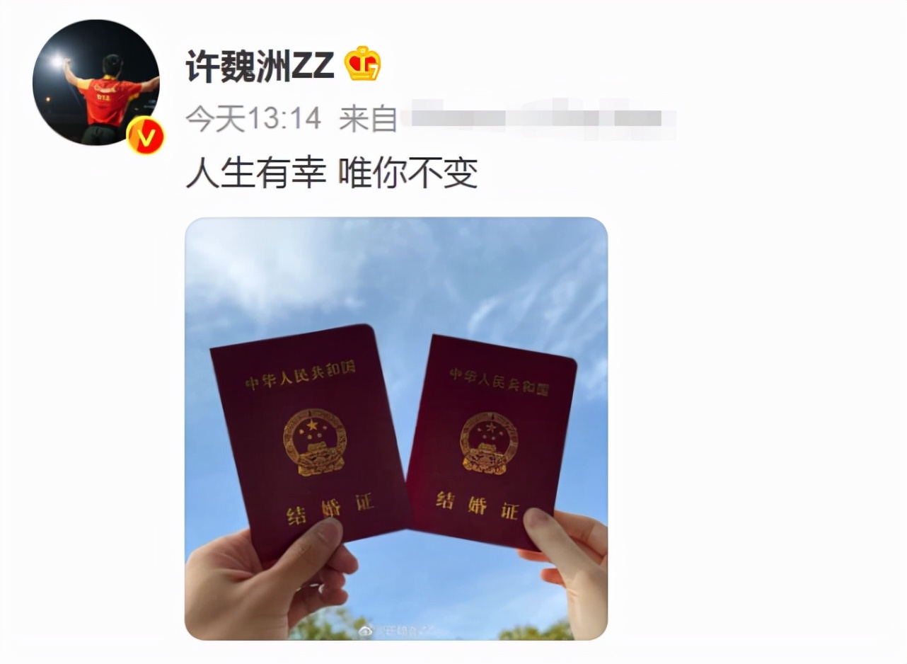 许魏洲|许魏洲闪婚全网崩溃！老婆身份成谜