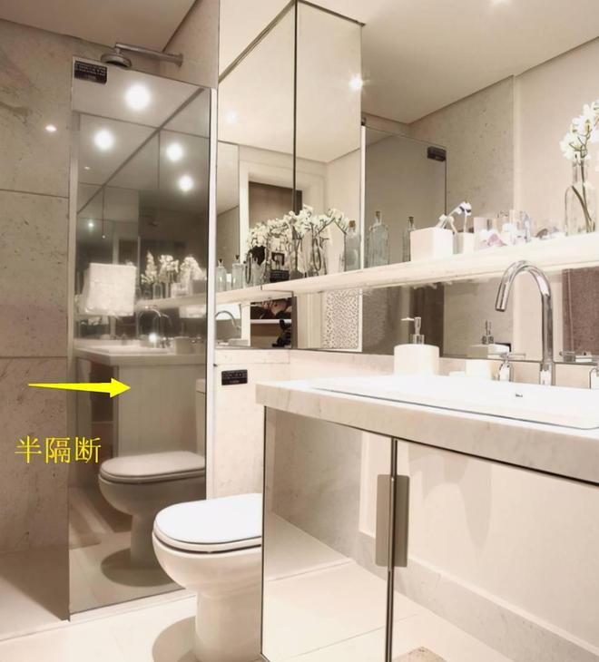 小卫生间不走寻常路,做隔断一物两用,比10㎡还大!